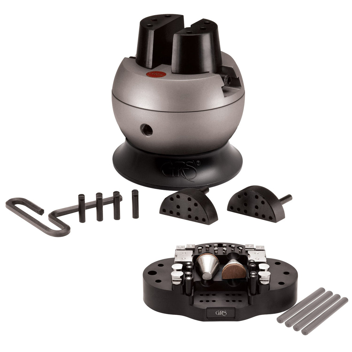 GRS® Standard Block engraving tool with 520-30 piece attachment set for precision and durability