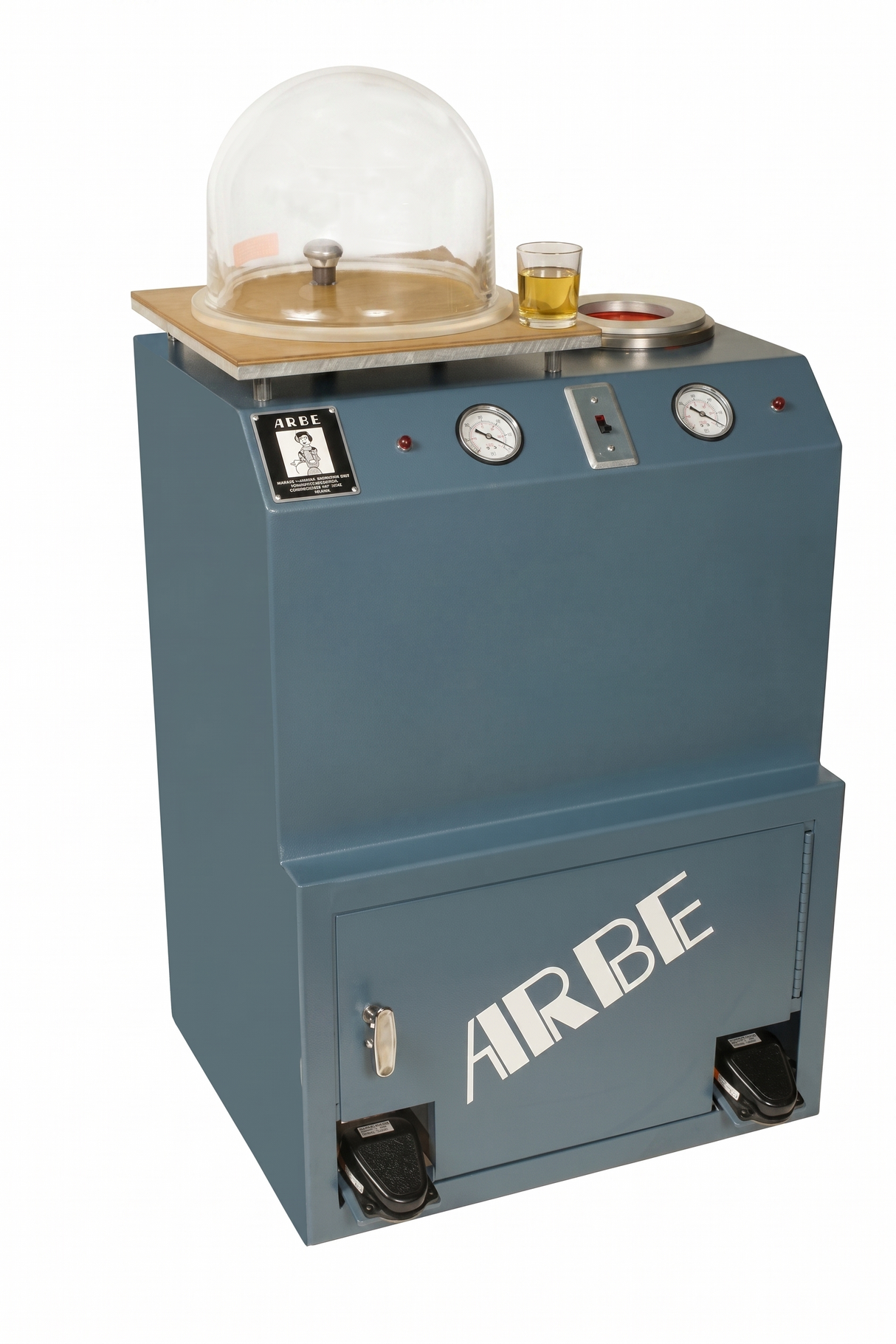 Mini Combination Casting and Vacuum Investing Machine for jewelry making with vacuum pump and foot pedal operation