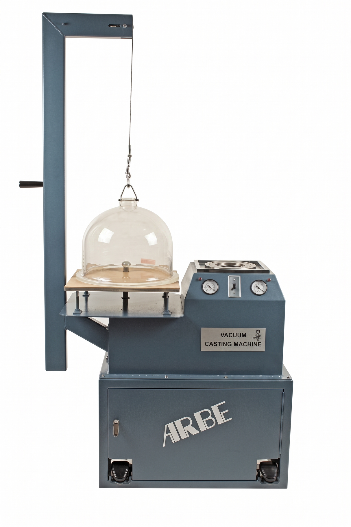 Combination Casting & Vacuum Investing Machine with heavy-duty steel frame and large flask capacity for jewelry production