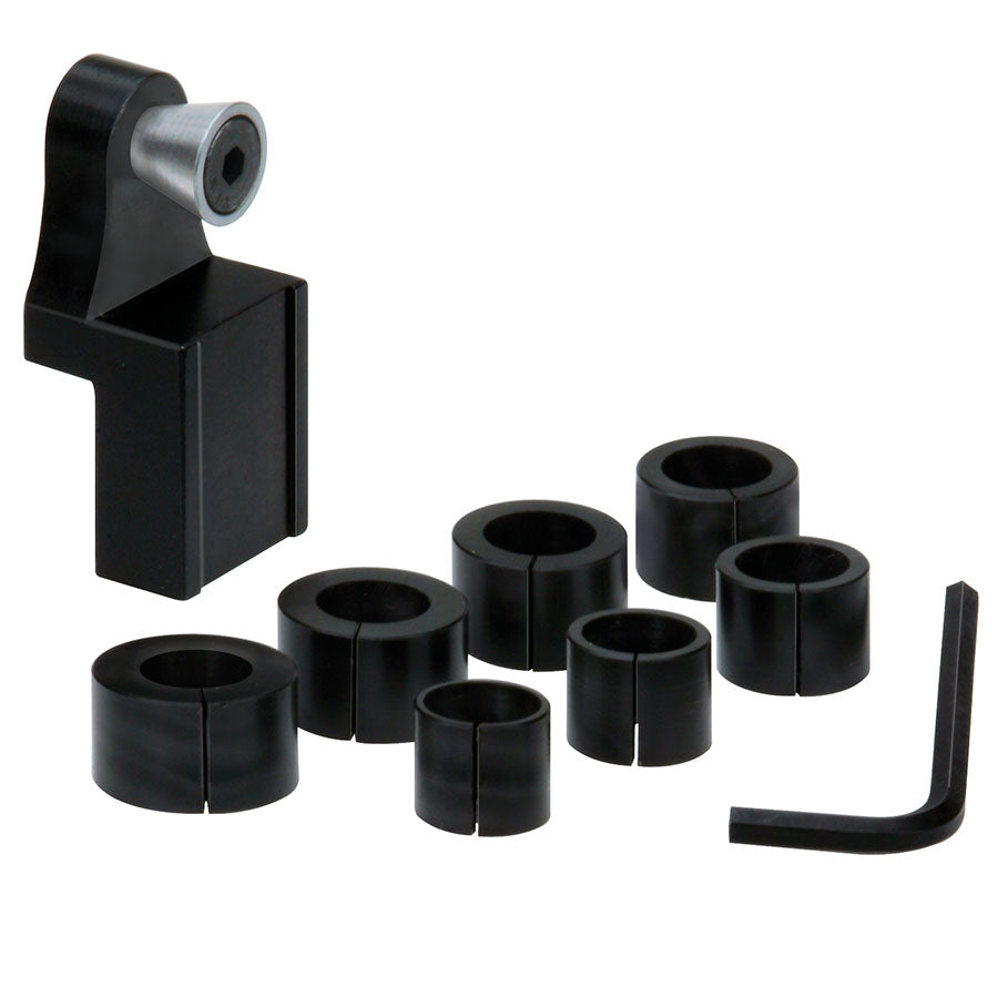 GRS Inside Ring Holder Set for vises with multiple black ring clamps and adjustment tool