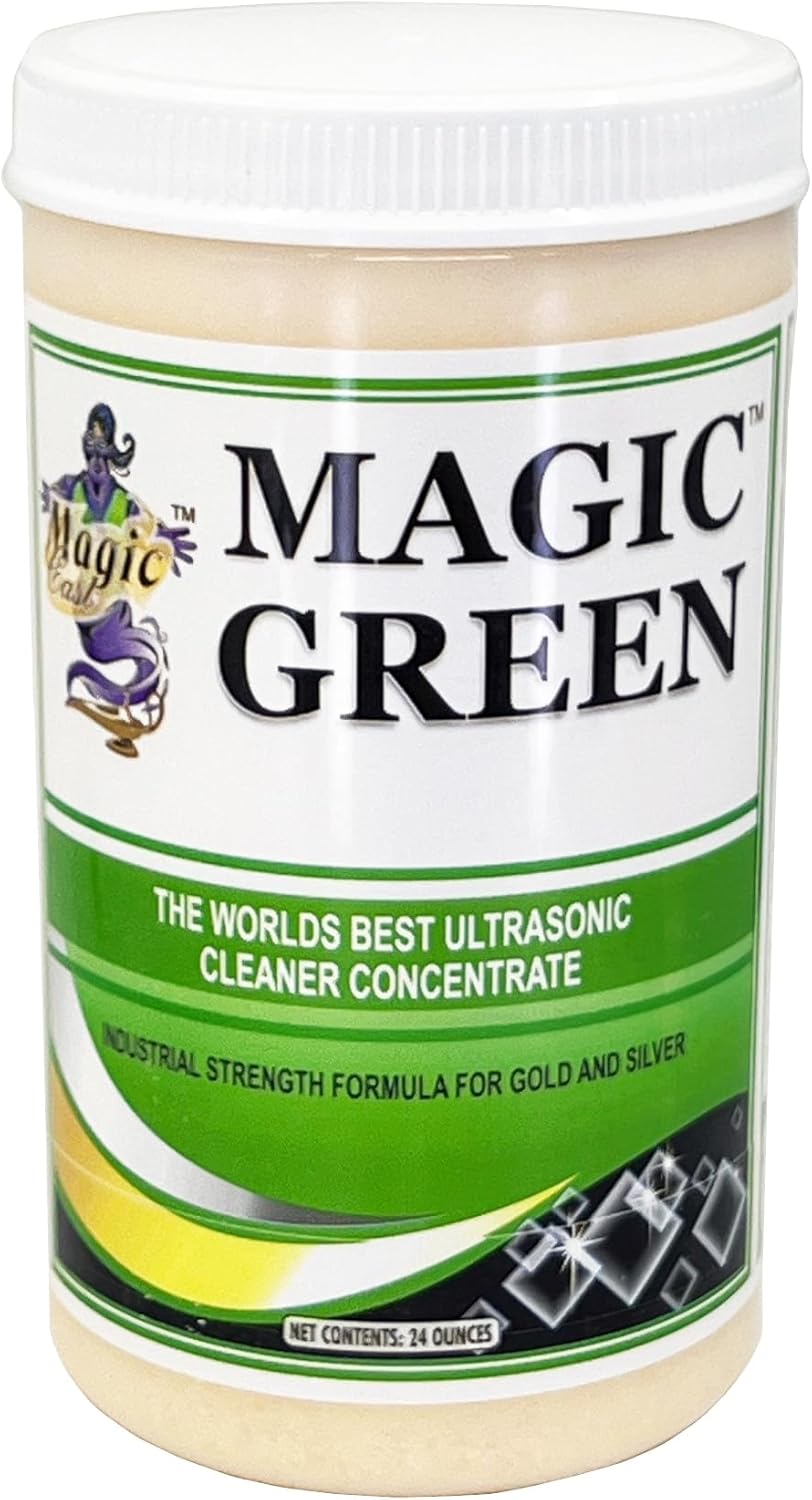 Magic Green Ultrasonic Cleaner 24 oz industrial strength powder for gold and silver ultrasonic cleaning concentrate