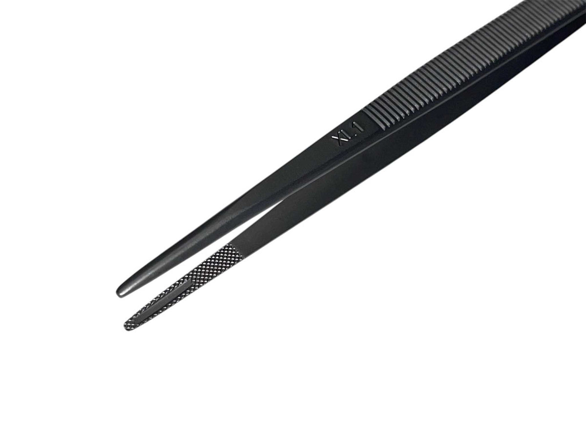 Swiss Diamond Tweezers Grooved Matte – M1 .9mm, L1 1.2mm, XL1 1.8mm, XXL1 2.4mm 🇨🇭