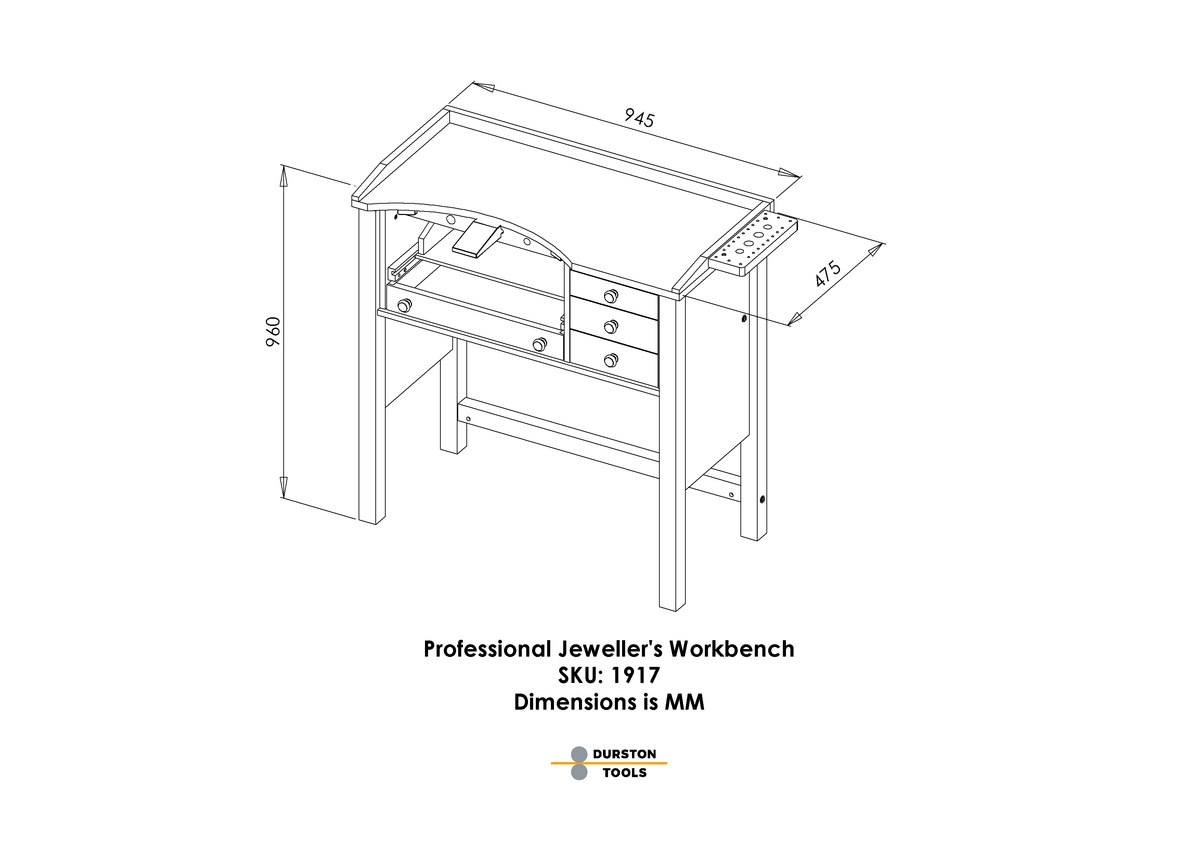 Durston Professional Jeweler’s Workbench
