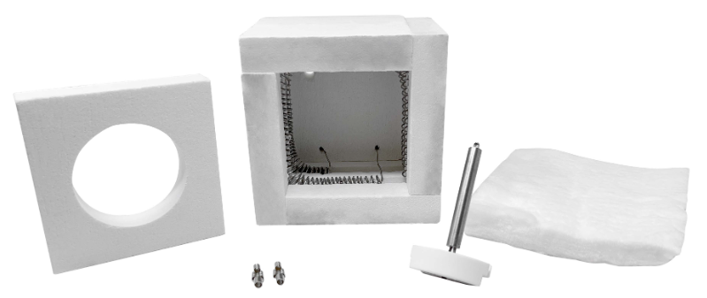 100/120 Oz Tabletop QuikMelt Furnace Rebuild kit with heating coil, thermocouple, and chamber insert for efficient melting furnace maintenance
