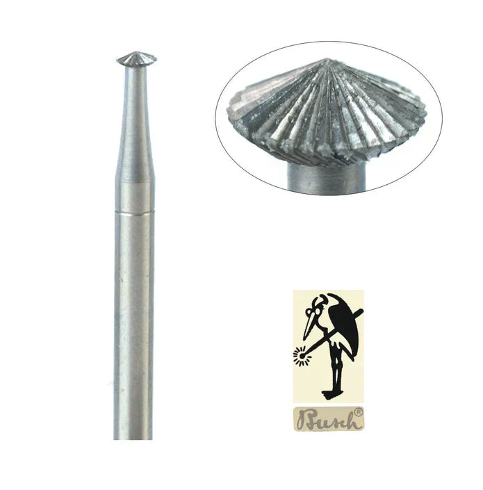 FOX Hart Burs 70° Fig 446 Set - 12pc Vanadium Steel Jewelers Burs For Stone Setting