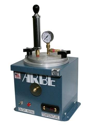 Arbe WI-200.007-D Digital Wax Injector with hand pump and digital temperature control, 1.75 quart capacity, no air compressor needed, blue compact unit