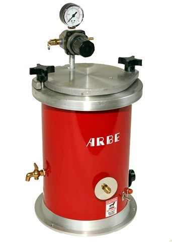 4-quart Arbe air pressure wax injector with temperature control and sealed nozzle