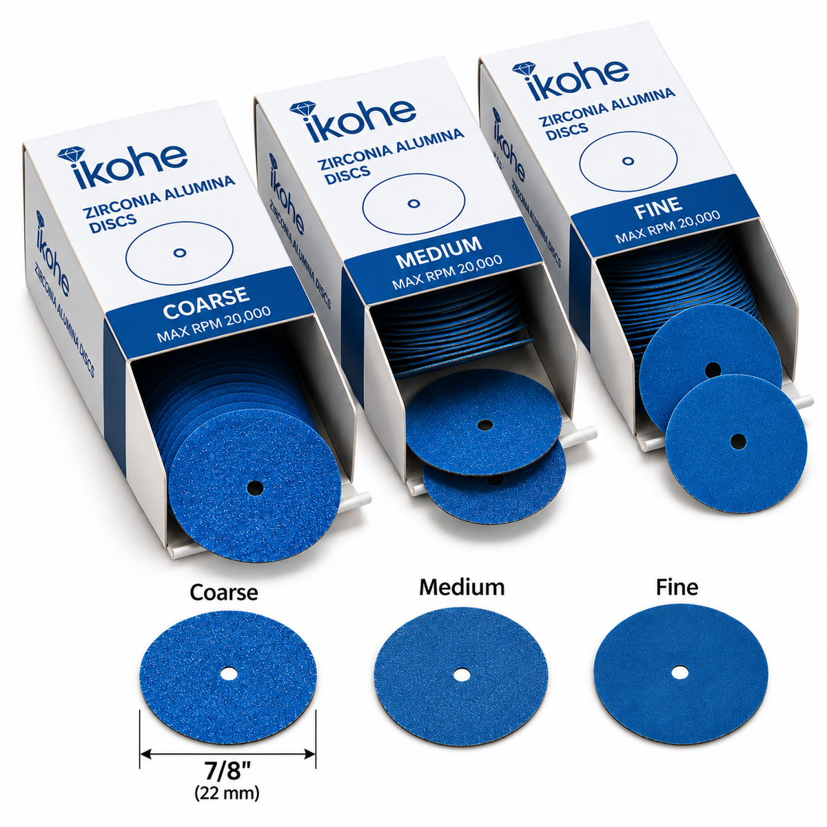 Platinum Zirconia Pin Hole Sanding Discs – 7/8", Box of 100
