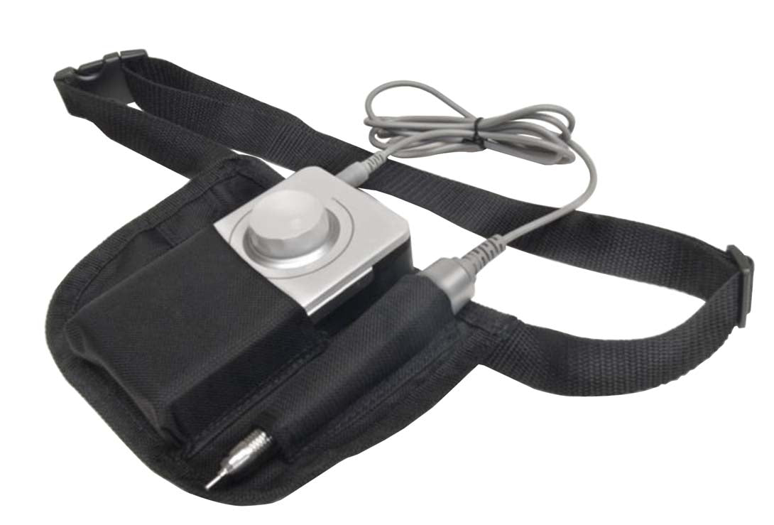 Foredom Nylon Carrying Pouch in black nylon for portable micrometers with adjustable strap and organized compartments