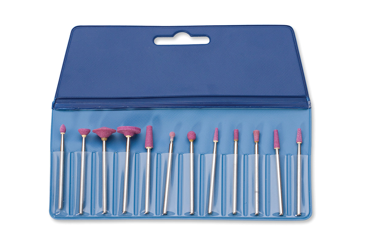 12 Piece Assorted Ruby Stone Abrasives by PMC Supplies
