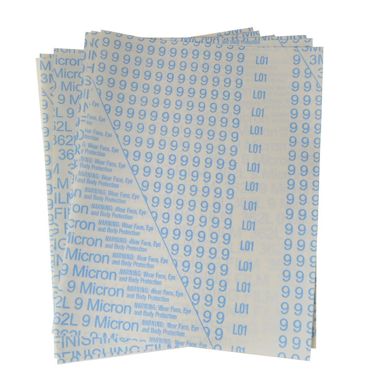 3M Imperial Micro-Finishing Film 9 Micron 1200 Grit 10-Pack sheets for fine sanding and polishing