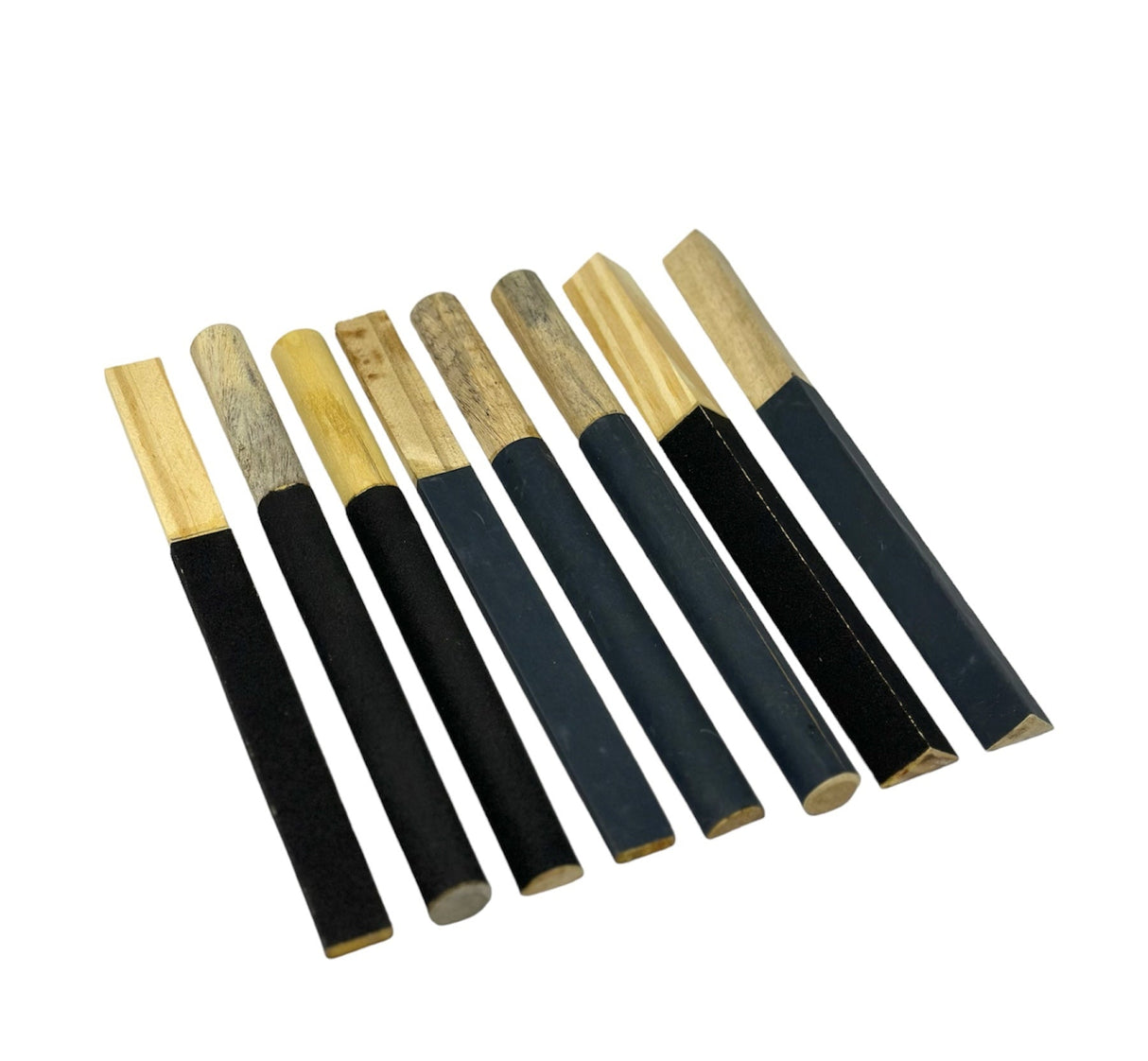 Set of 8 Emery Sticks in rectangular, half round, round, and triangle shapes with 240 and 1200 grit