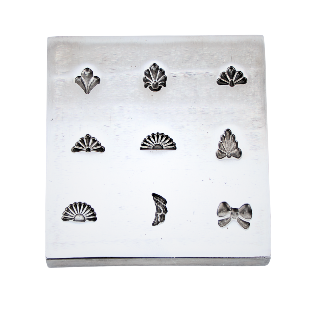 Shot Plate 9 Designs assorted shapes impression dies for bow tie jewelry making