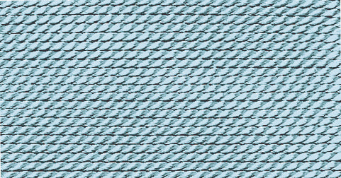 Close-up of tightly woven turquoise silk bead cord for jewelry making and beadwork projects