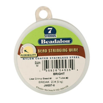 Beadalon 7 Wire 100' spool bright nylon coated stainless steel bead stringing wire