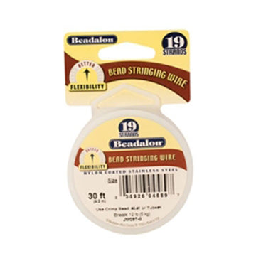 30 ft spool of Beadalon 19 strand nylon-coated stainless steel bead stringing wire