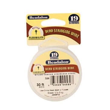 30ft spool of Beadalon 19 Wire nylon-coated stainless steel bead stringing wire