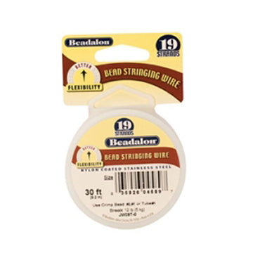 Beadalon 19 Wire 30ft black nylon-coated stainless steel bead stringing wire