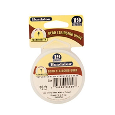 30 ft spool of black Beadalon 19 wire stainless steel bead stringing wire