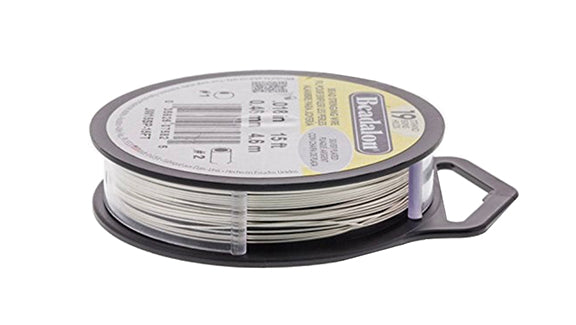 Spool of Beadalon Silver Plated Wire 15 feet 0.24 inch diameter for jewelry making