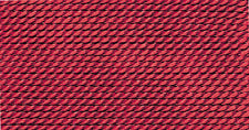10 pack garnet silk bead cord #8 for jewelry making and beadwork with needle attached