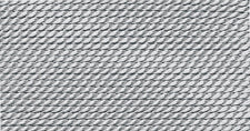 Close-up of tightly woven grey silk bead cord #0 in a 10-pack for jewelry and craft projects