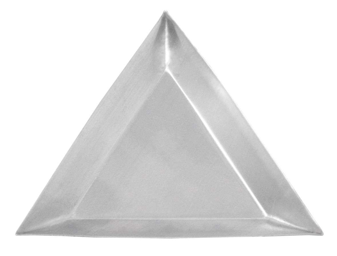 3-1/4" Sorting Tray Triangular Aluminum 6/PK by PMC Supplies