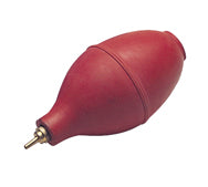 3-3/4" x 1-3/4" compact red small dust blower with plastic sheathed nozzle for precise cleaning