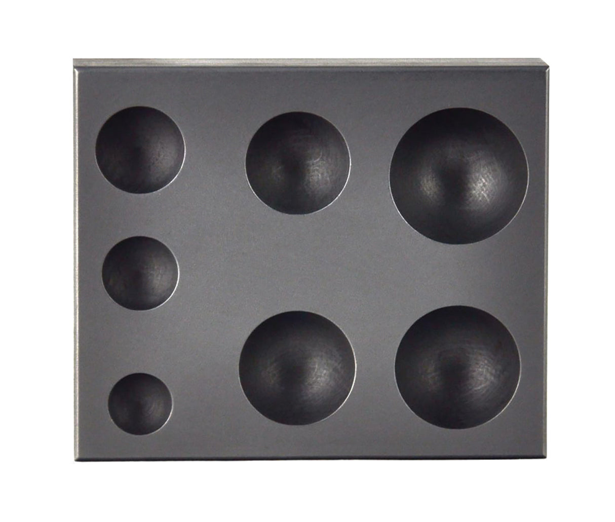 7-in-1 Sphere Marble Graphite Ingot Mold with seven smooth spherical cavities for durable casting and easy release