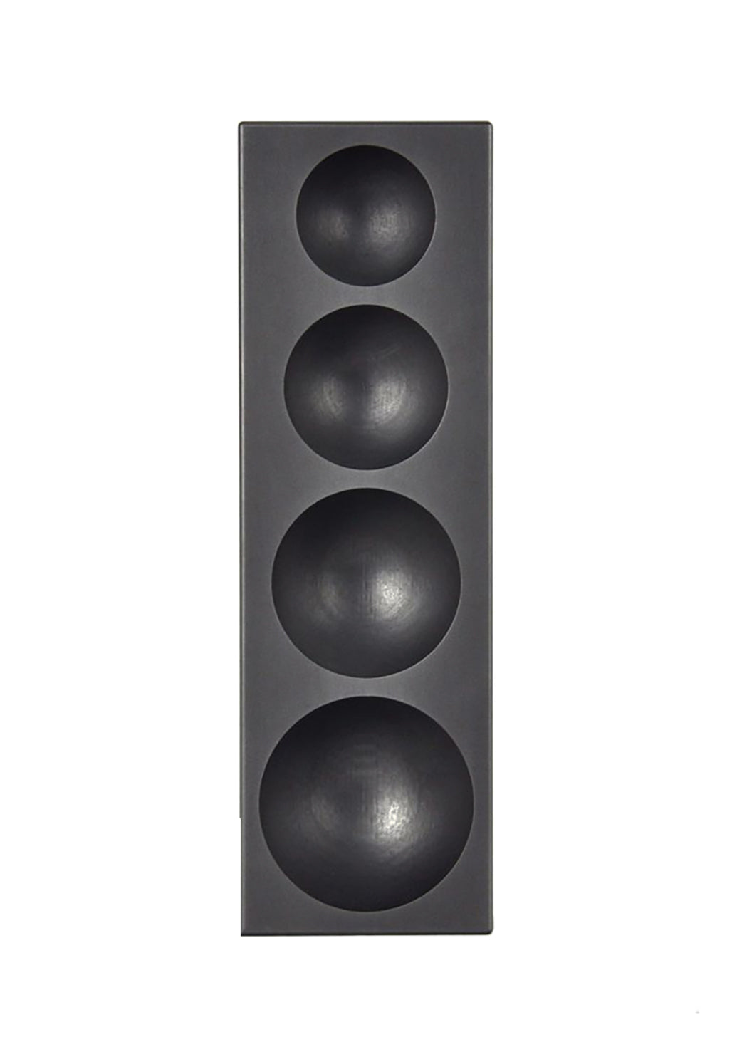 4-in-1 Sphere Marble graphite ingot mold with four sphere cavities for metal casting