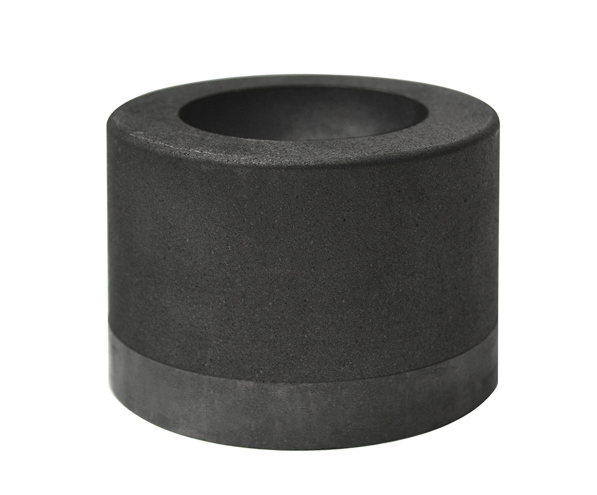 1-3/4" marble glassblowing mold made of high-density graphite for smooth half-spheres and durable studio use