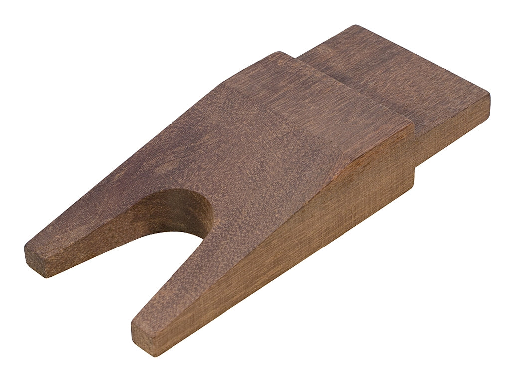 Mahogany Bench Pin with groove for jewelry making and metalwork, durable hardwood non-marring surface