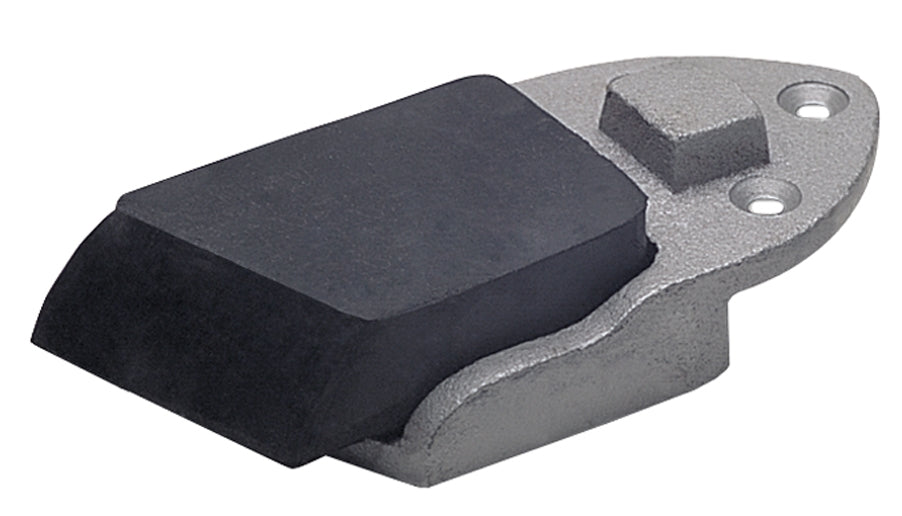 Rubber and cast iron bench filing block for secure and precise metal and woodworking tasks