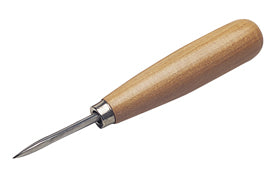 2" straight burnisher with hardwood handle and polished tool steel for jewelry making and bezel setting
