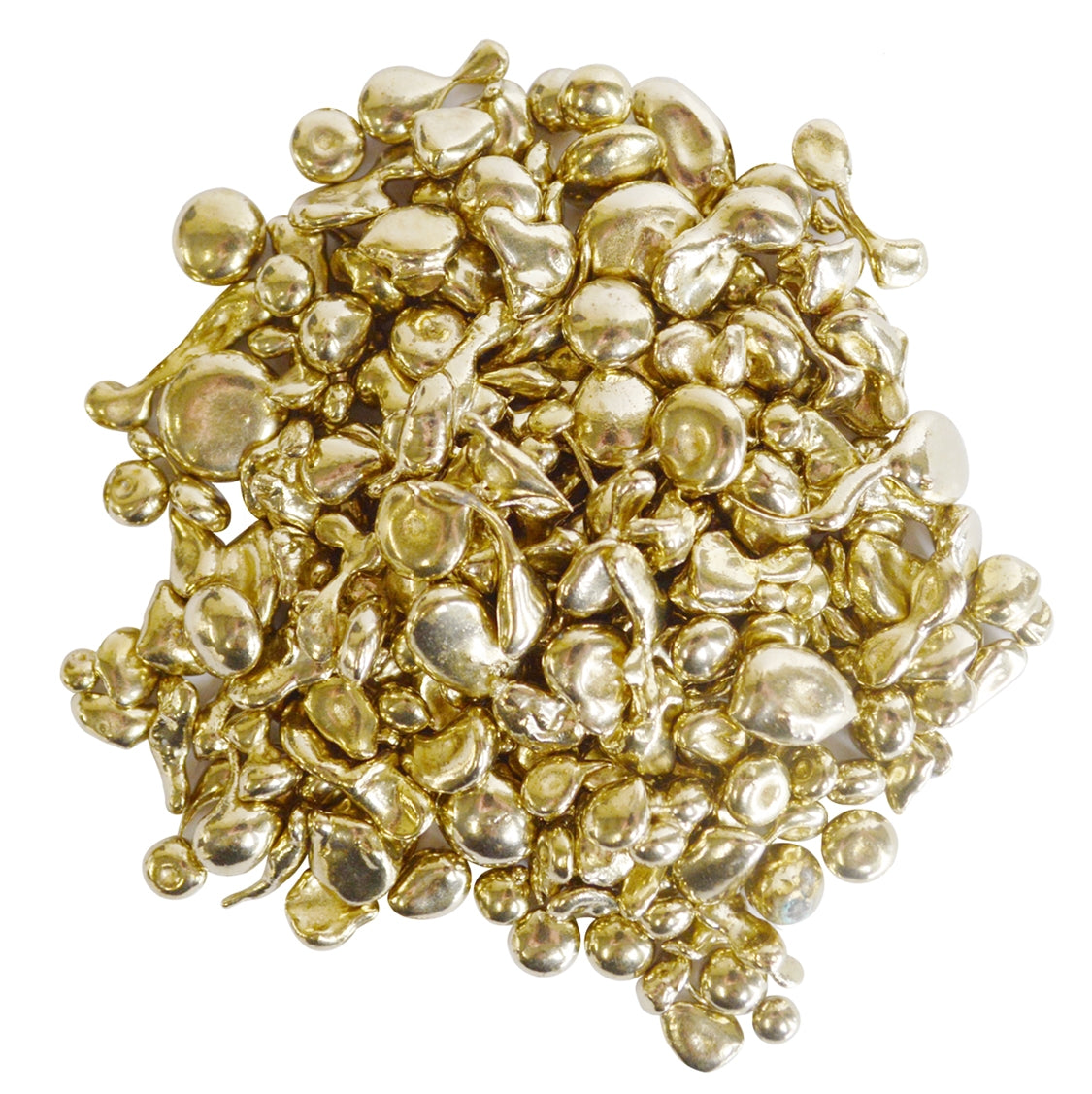 260 Brass Alloy Casting Grain yellow brass pieces 1/2 inch and smaller for jewelry making