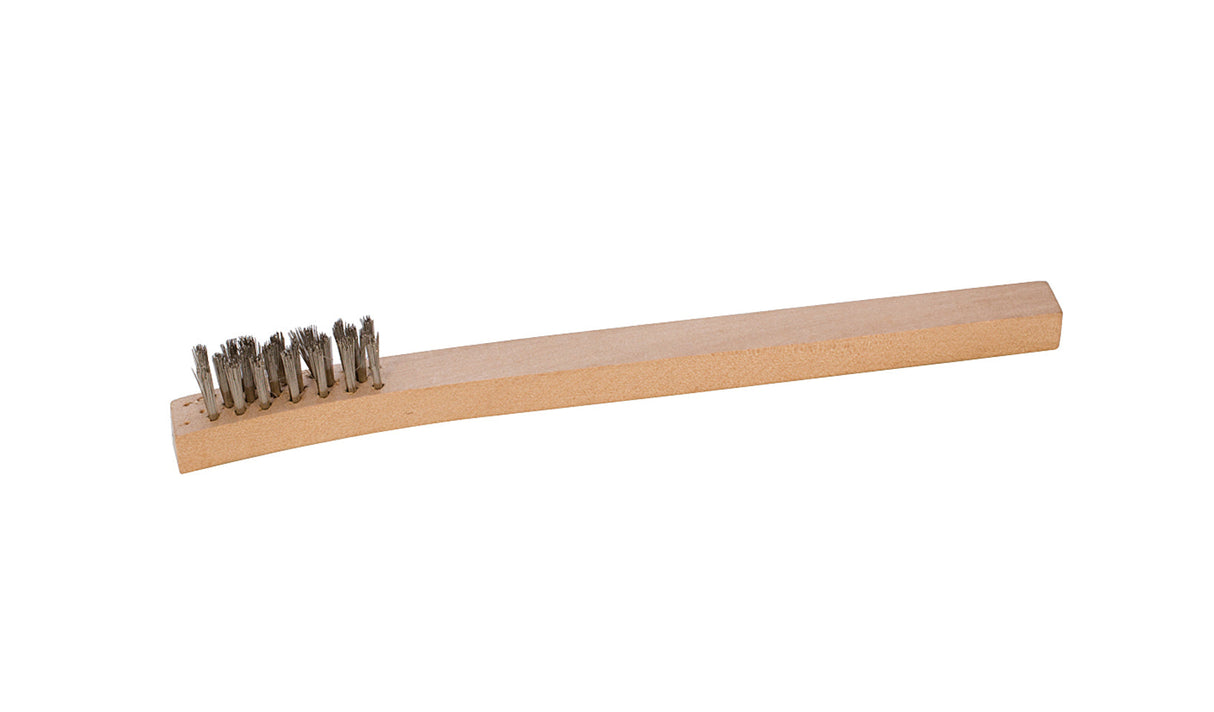 Value Stainless Steel Brush with wooden handle and soft stainless steel bristles for gentle cleaning