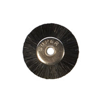 3/4" unmounted stiff brush with natural bristles and 1/8" hole for polishing and flex-shaft machines