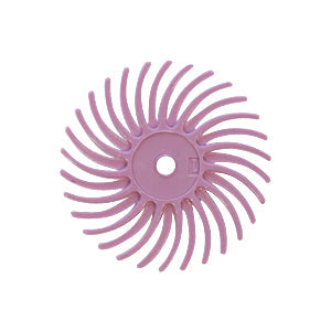 3M RADIAL DISC 3/4" pink pumice abrasive disc for detailed finishing on curved surfaces, 12-pack