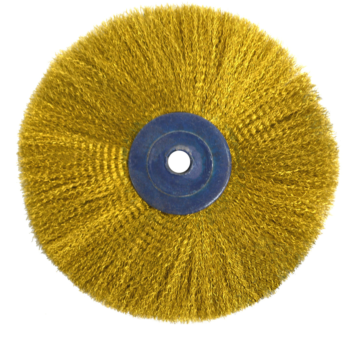 3-inch circular brass wire brush for cleaning, deburring, and surface finishing on metal, wood, and plastic surfaces