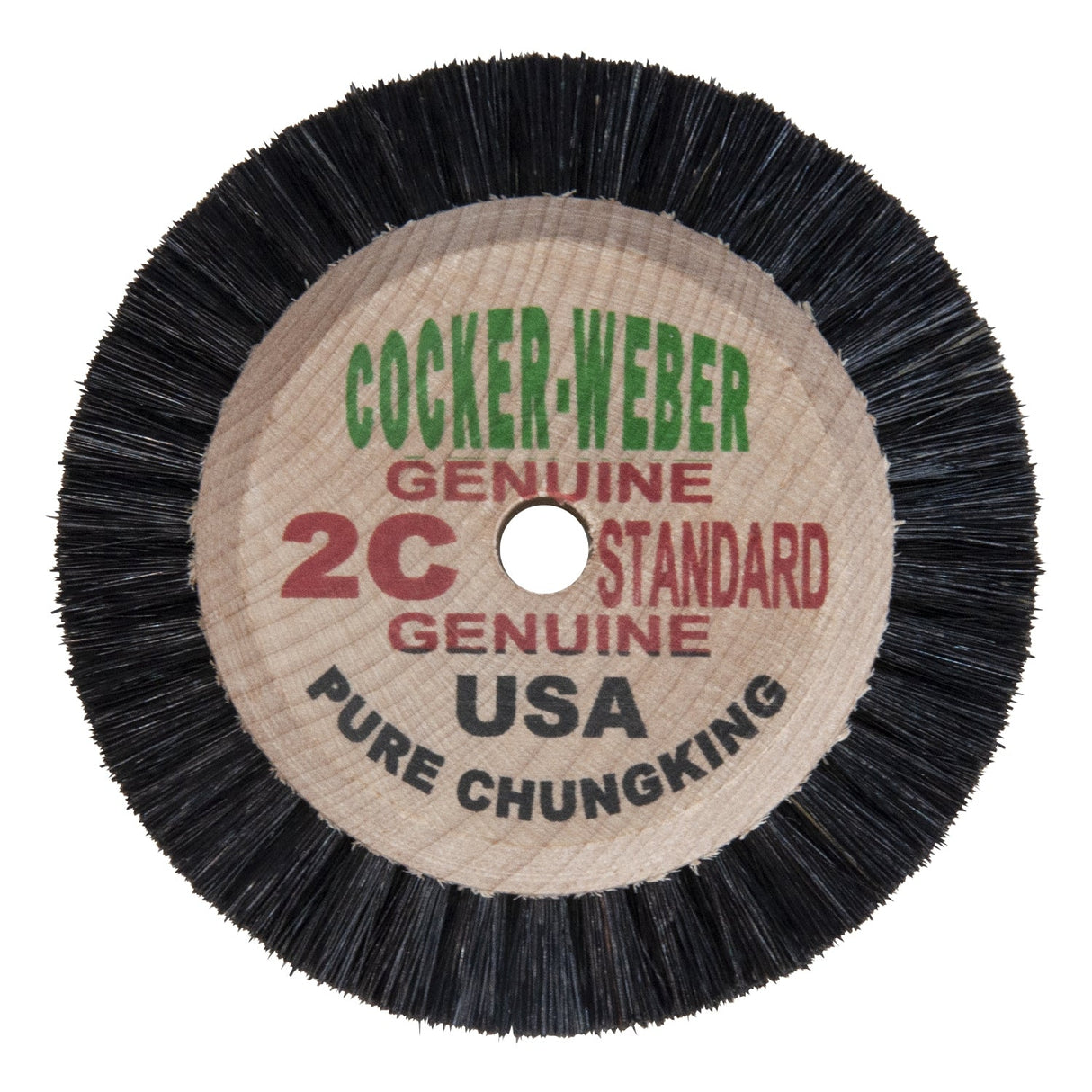 Wooden Hub Brush 2C Chungking Superior with two rows of stiff bristles and wooden handle for precise cleaning