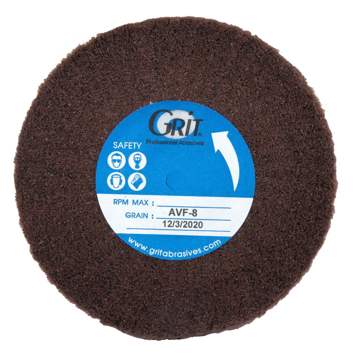 Red very fine abrasive satin finish buff 100mm x 20mm for metal polishing