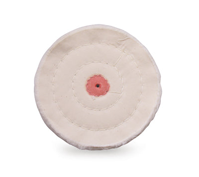 Muslin Buff - Finex soft muslin polishing wheel with shellac center for smooth, high-gloss finish