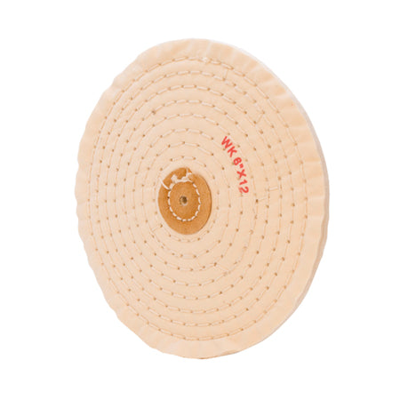 WHITE KNIFE EDGE BUFF 6x12 inch polishing pad for precise high-gloss finish on metal and plastic surfaces