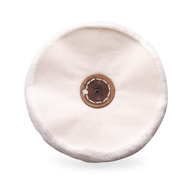 Muslin Buff Finex loose unstitched with leather center for polishing and finishing surfaces