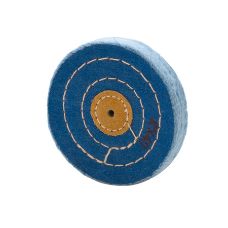Blue Buff 4 X 40 PLY stiff durable buffing wheel for polishing platinum and fine metals