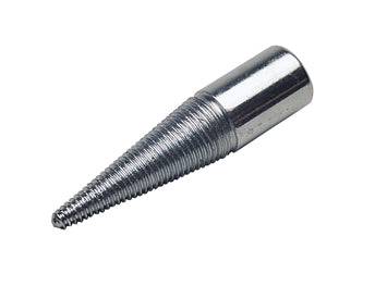 1/2" tapered left-hand steel spindle with deep-cut threads for straight-shaft motors