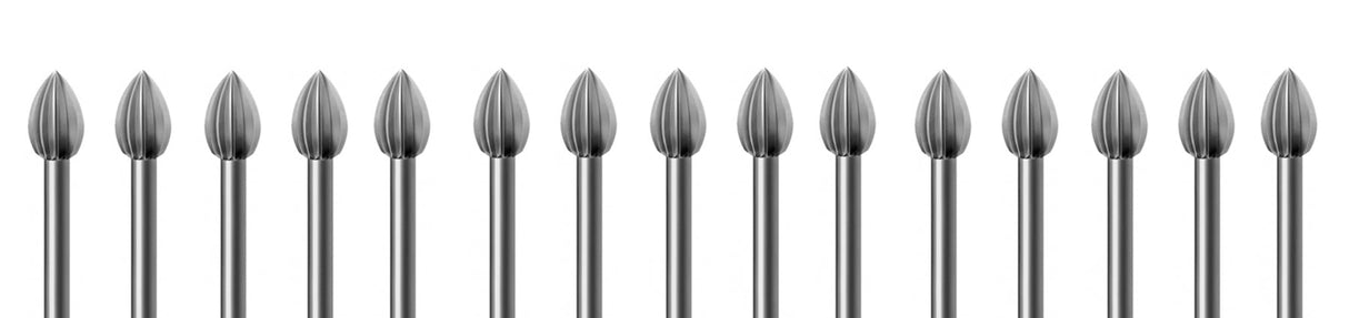 15 Piece HSS bur set for metal, wood, and plastic grinding and engraving tools