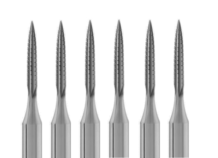 Pack of 6 Deluxe Krause Burs 1.00 MM Swiss-milled Vanadium steel precision cutting tools