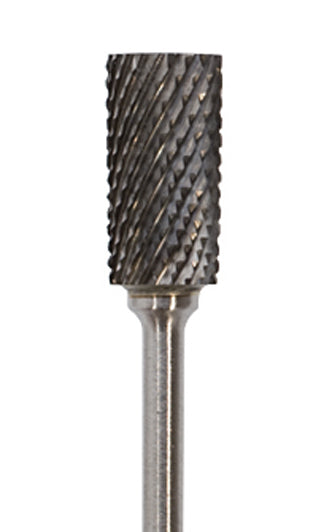 3/32" shank carbide steel inside ring bur with fine cut for precise deburring and smoothing