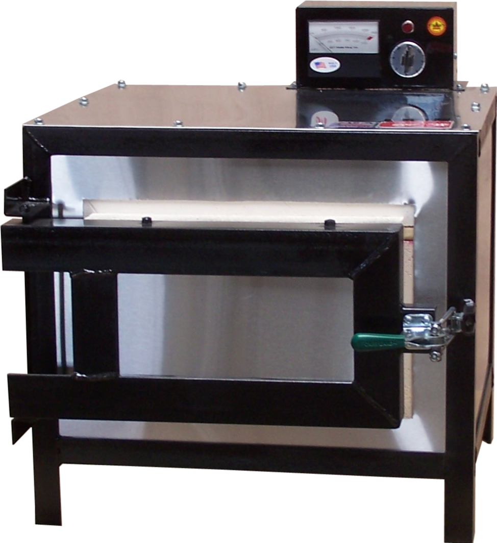 Burnout Furnace Oven Kiln 20x20x20 240V for lost-wax casting and precious metals heating with pyrometer and compact design